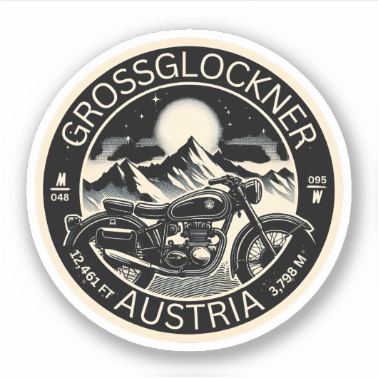 Grossglockner High Alpine Road oostenrijkse alpenm Sticker (Voorkant)