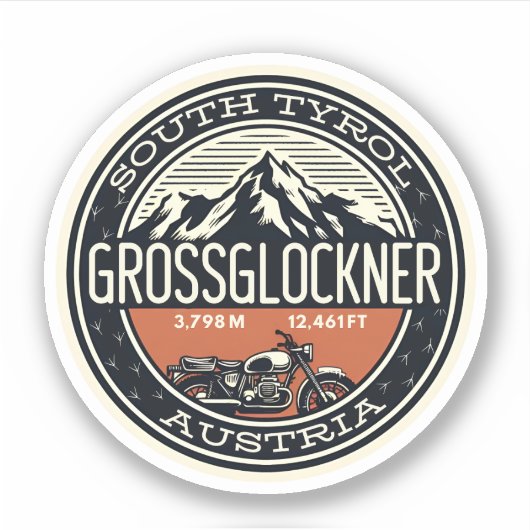 Grossglockner High Alpine Road oostenrijkse alpenm Sticker (Voorkant)