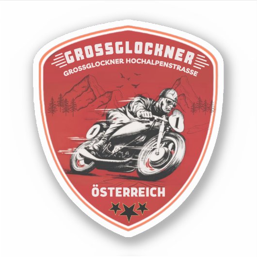Grossglockner High Alpine Road oostenrijkse alpenm Sticker (Voorkant)
