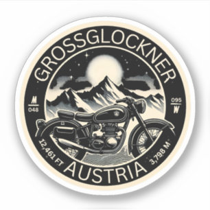 Grossglockner Hoge Alpenweg Oostenrijkse Alpen mot Sticker