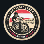 Grossglockner Oostenrijk | | Motorfiets Magneet<br><div class="desc">Grossglockner gedaan in een ,  gedistresseerde stijl embleem. Het is een schilderachtig bergtop door de Oostenrijkse Alpen.</div>