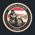 Grossglockner Oostenrijk | | Motorfiets Magneet<br><div class="desc">Grossglockner gedaan in een ,  gedistresseerde stijl embleem. Het is een schilderachtig bergtop door de Oostenrijkse Alpen.</div>