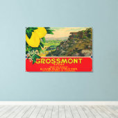 Grossmont Lemon LabelEl Cajon, CA Canvas Afdruk (Insitu (Houten vloer))