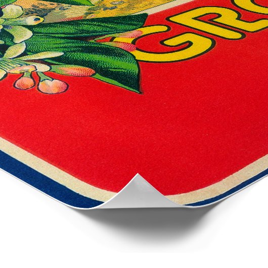 Grossmont Lemon LabelEl Cajon, CA Poster (Hoek)