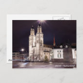 Grossmunster kerk in Zürich Briefkaart (Voorkant / Achterkant)