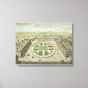 Grosvenor Square, for 'Stow's Survey of London', p Canvas Afdruk