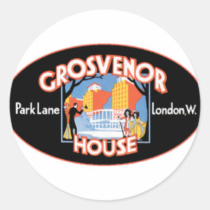 GrosvenorHouseLonden Ronde Sticker