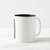 Grot Kristallen Blauw tot Zwart Tweekleurige Koffiemok (Voorkant rechts)