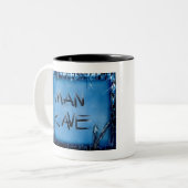 Grot Kristallen Blauw tot Zwart Tweekleurige Koffiemok (Voorkant links)