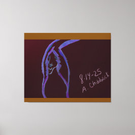 Grot Schildering op Spaningsdoek Canvas Afdruk
