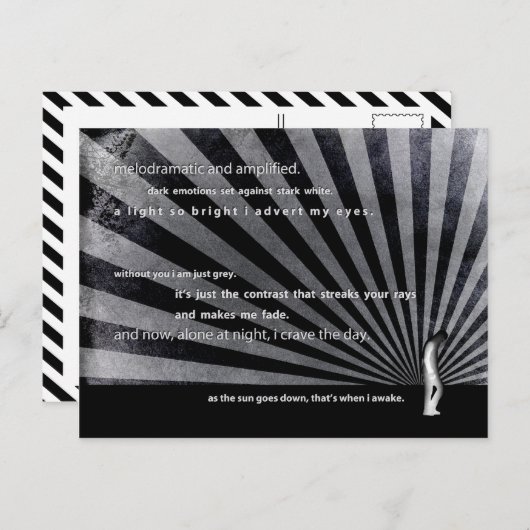 grotbewoner. briefkaart (Voorkant / Achterkant)