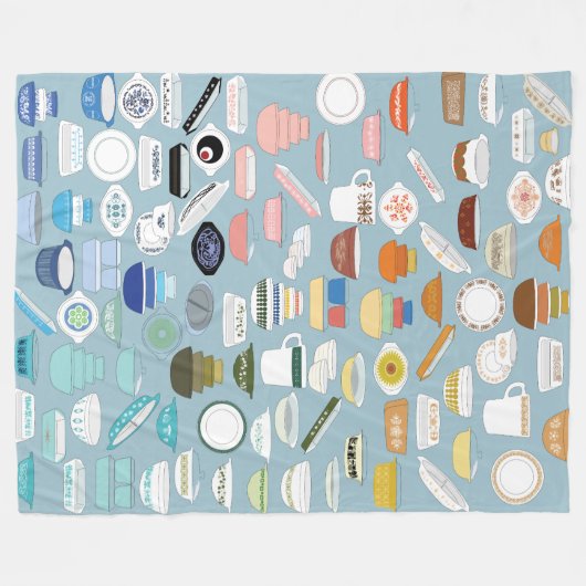 Grote 100 stukken Pyrex Fleece Blanket (Voorkant (Horizontaal))
