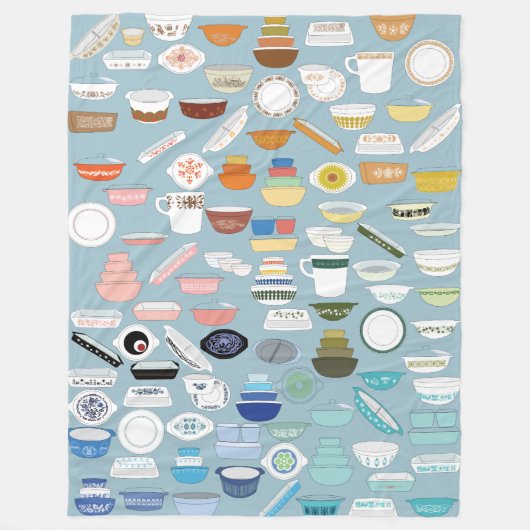 Grote 100 stukken  Pyrex Fleece Blanket Deken (Voorkant)