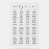 Grote 16 Tafels 24x36 Zitting Grafiek Trouwen Acryl Bord (Voorkant)