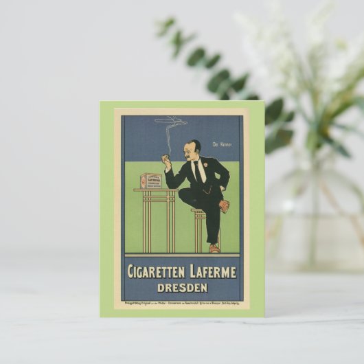 Grote  1890 Duitse sigaret adverteren Briefkaart (Staand voorkant)