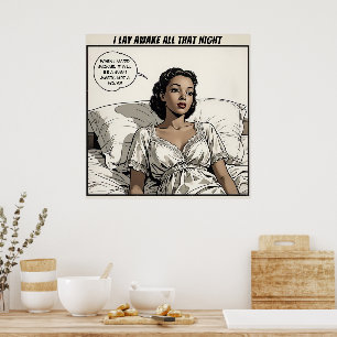 Grote 1950's Romance Comic Poster