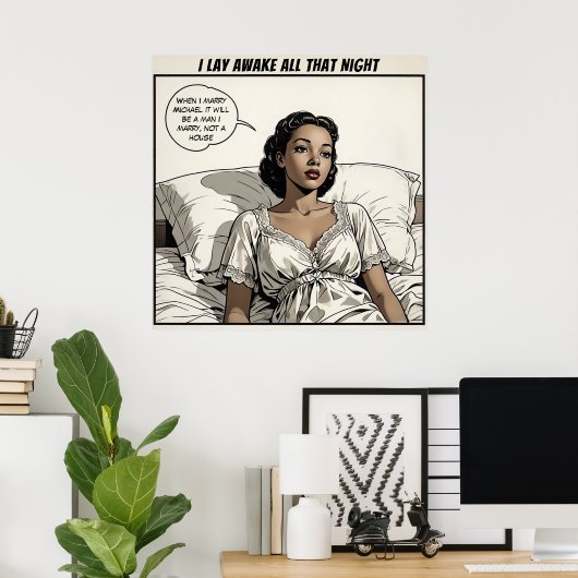 Grote 1950's Romance Comic Poster (Thuiskantoor)