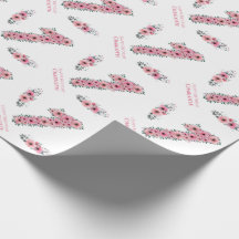 Grote 1-jarige groene olievlek Girl Pink Flowers