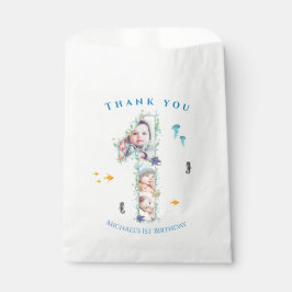 Grote 1-ste verjaardag onder het Zee Foto Collage Bedankzakje