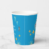 Grote 1-ste verjaardag onder het Zee Foto Collage Papieren Bekers (Rechts)