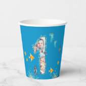 Grote 1-ste verjaardag onder het Zee Foto Collage Papieren Bekers (Voorkant)