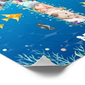Grote 1-ste verjaardag onder het Zee Foto Collage Poster (Hoek)
