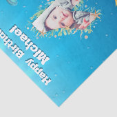 Grote 1-ste verjaardag onder het Zee Foto Collage Tissuepapier (Detail)