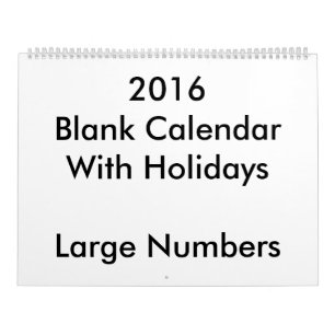 Grote 2016 Blanco Agenda Feestdagen Grote Cijfers Kalender