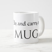 GROTE 20 oz - Spreek zacht Draag een GROTE MOK Gra (Voorkant rechts)