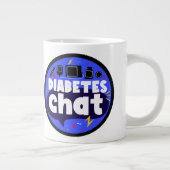 Grote 20oz #diabteschat Ruimte-Mok (met logo) Grote Koffiekop (Rechts)
