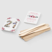 Grote 21ste verjaardag Foto Collage Pink Flower Wh Handwaaier (Niet-gemonteerd)