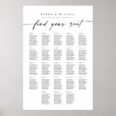 Grote 23 Tafels Vind uw Zitplaatskaart Poster (Voorkant)