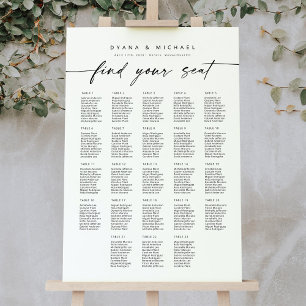 Grote 23 Tafels Vind uw Zitplaatskaart Poster