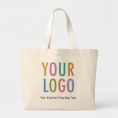 Grote 2-zijdige Logo Canvas tas 100% Katoen Geen m (Voorkant)