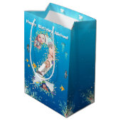 Grote 2e verjaardag Foto collage onder het Zee Medium Cadeauzakje (Achterkant Gekanteld)