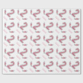 Grote 2e verjaardag groene olievlek roze bloemen cadeaupapier (Vlak)