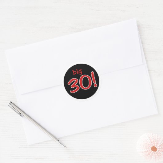 Grote 30 ronde sticker (Envelop)