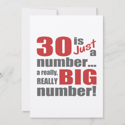 Grote 30e verjaardag kaart (Voorkant)