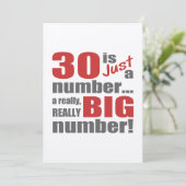 Grote 30e verjaardag kaart (Staand voorkant)