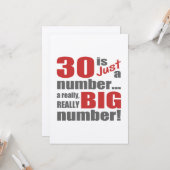Grote 30e verjaardag kaart (Voorkant / Achterkant in situ)