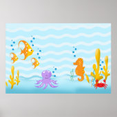 GROTE 36 x 24 KUNSTPRINT ONDER DE ZEE Poster (Voorkant)