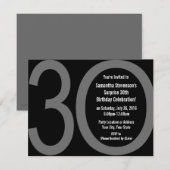 Grote 3-0 uitnodigingen voor verjaardagsfeestjes (Voorkant / Achterkant)