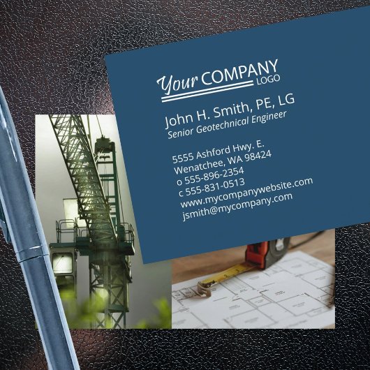 Grote 3.5 "x2.5", Marine Blauw, Tegelfoto's Visitekaartje