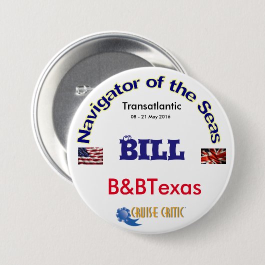 Grote, 3-inch ronde Button (Voorkant /achterkant)