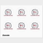 Grote 3-inch stickers, set van 6 per pagina ronde sticker (Vel)