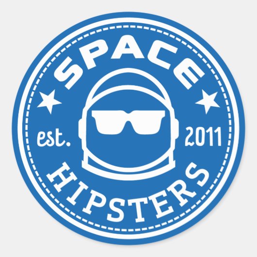 Grote 3" Space Hipsters Logo Sticker (Voorkant)