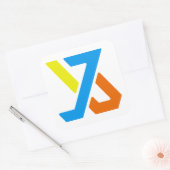 Grote 3" vierkante sticker (Envelop)