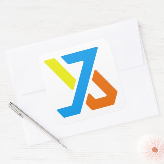 Grote 3" vierkante sticker (Envelop)