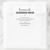 Grote 3" Zelfgemaakte Broodlabel Vierkante Sticker (Tas)