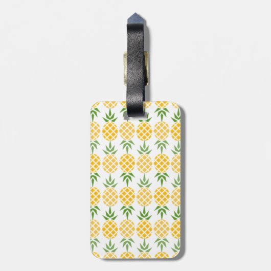 Grote 3D ananas Bagagelabel (Achterkant verticaal)